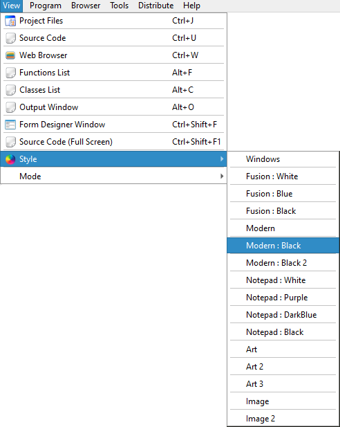 Ring Notepad - View Menu